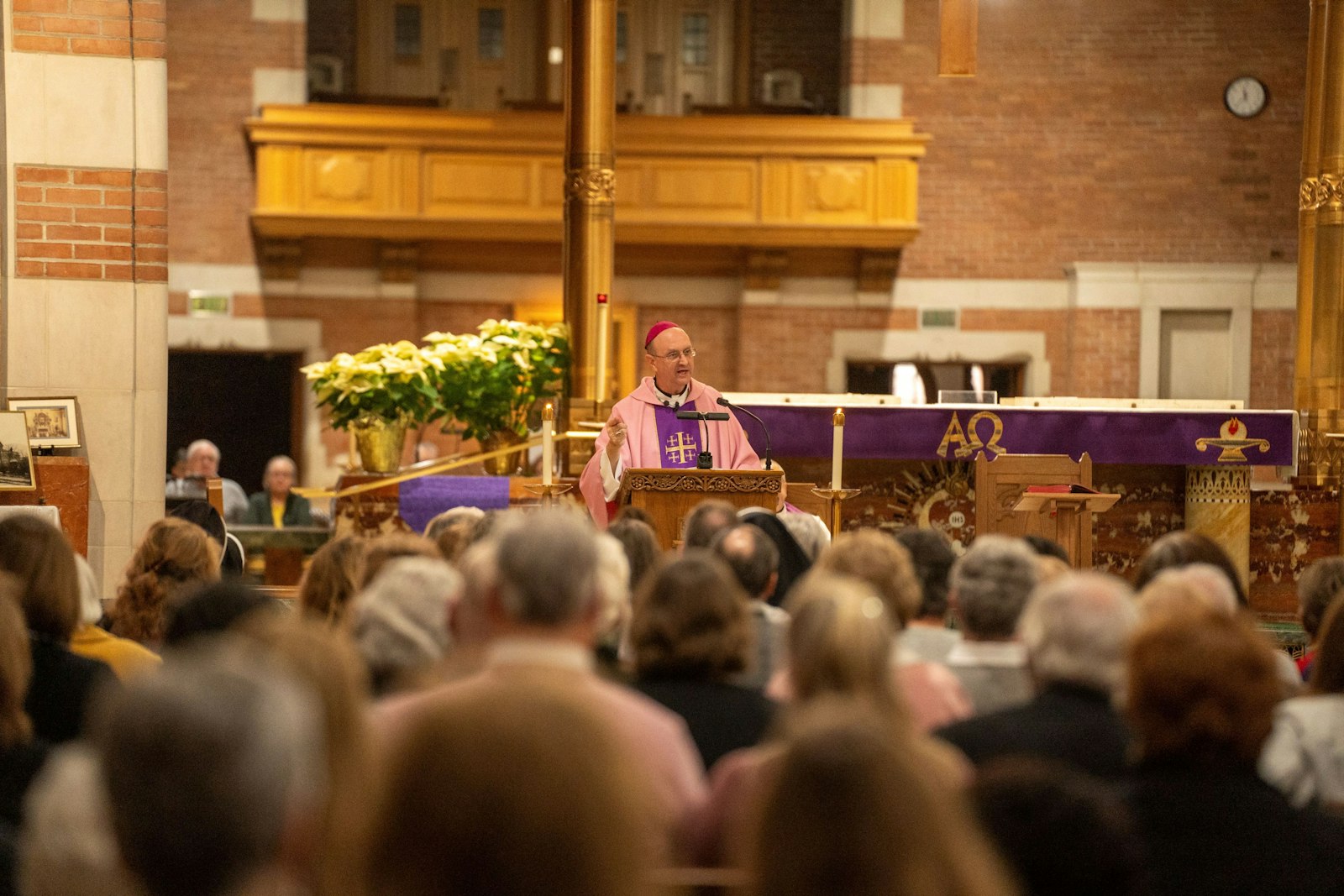 Bishop Bruce A. Lewandowski, CSsR., an auxiliary bishop of the Archdiocese of Baltimore, celebrated Mass on Dec. 15 at the Presentation of the Blessed Virgin Mary Convent Chapel. Bishop Lewandowski preached about the dedication to which all men and women in religious life are called and asked the congregation to reflect on all the work the Felicians have done in their ministry.