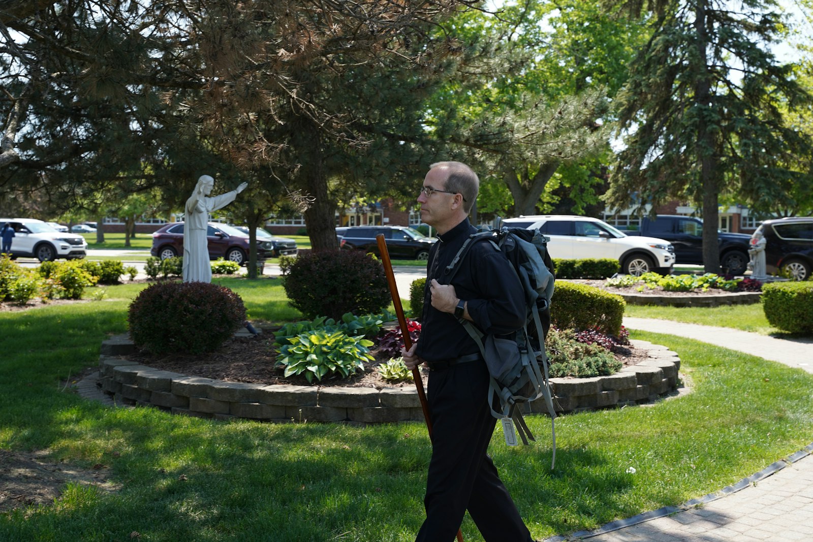 Fr. Birney walked part of El Camino twice as vocations director for the Archdiocese of Detroit from 2007 to 2016, as part of a discernment retreat for men considering the priesthood. Now, he will do the full, 30-day, 500-mile trek to the Cathedral of Santiago de Compostela Basilica. (Daniel Meloy | Detroit Catholic)