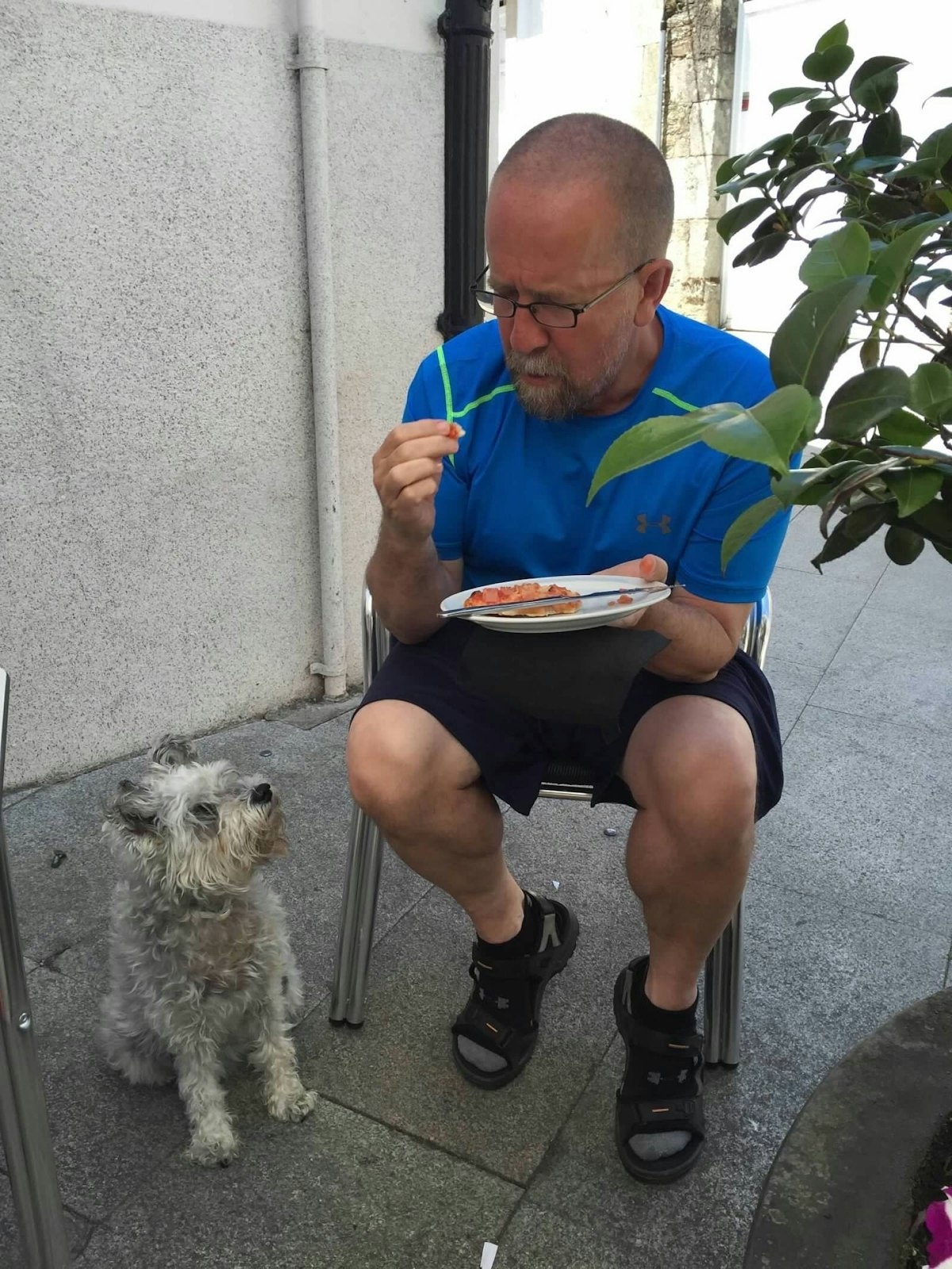 Fr. Stephen Rooney, who died in a boating accident in 2020, is pictured during a 2013 trip on the Camino. Fr. Rooney accompanied Fr. Birney and the men who were on a discernment retreat. Fr. Rooney and Fr. Birney planned to walk the Camino this summer in celebration of what would have been Fr. Rooney's retirement and Fr. Birney's 25th priestly anniversary. Fr. Birney is walking the path for both of them in honor of the Year of Prayer for Priestly Vocations in the Archdiocese of Detroit. (Photo courtesy of Fr. Tim Birney)