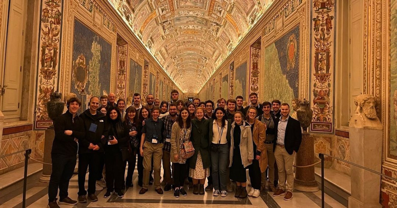 Students from Fr. Gabriel Richard High School in Ann Arbor visited the Sistine Chapel during a trip to Italy that was planned well before they knew they would be attending Pope Benedict XVI's funeral. (Photo courtesy of Fr. Gabriel Richard High School)