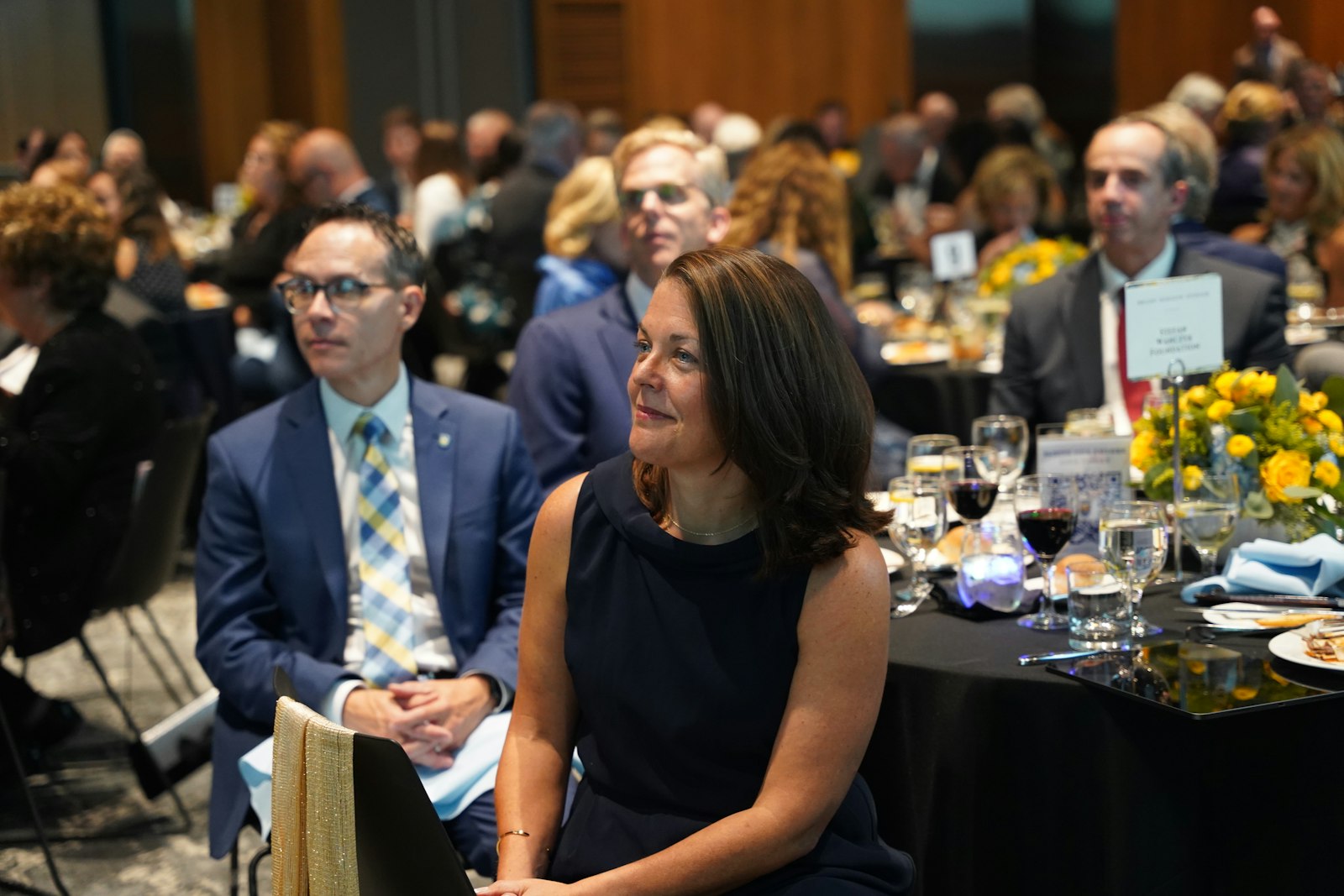 Angela Moloney, president and CEO of the Catholic Foundation of Michigan, looks on during the “Igniting Our Future” Gala at One Campus Martius in Detroit, which took place on the sixth anniversary of the launch of the Catholic Foundation of Michigan.