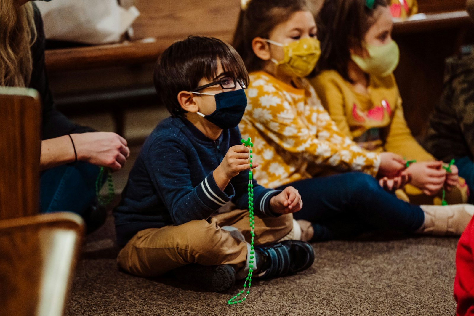 Students at Guardian Angels School in Clawson participate in a school-wide rosary last year. Across the archdiocese, teachers and administrators have stepped up to make sure classrooms and activities are safe, enriching and fun for students, despite the pandemic, interim superintendent Laura Knaus said.