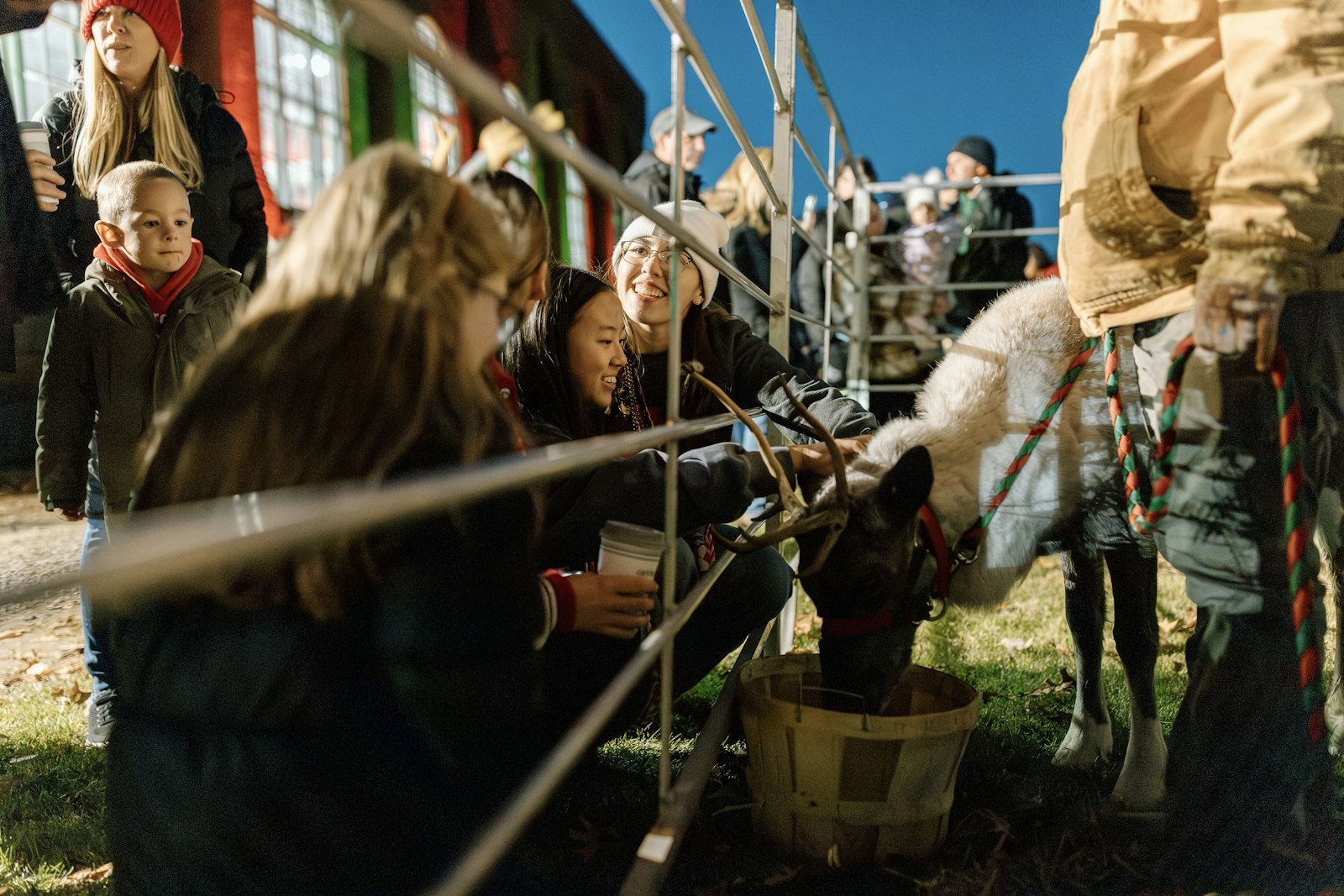 This year, for the first time ever, real reindeer attended the festivities, and Gray organized a Christmas marketplace featuring 14 vendors selling items from school merchandise to mittens, barbecue sauce, Polish pottery and fudge. (Alissa Tuttle | Special to Detroit Catholic)