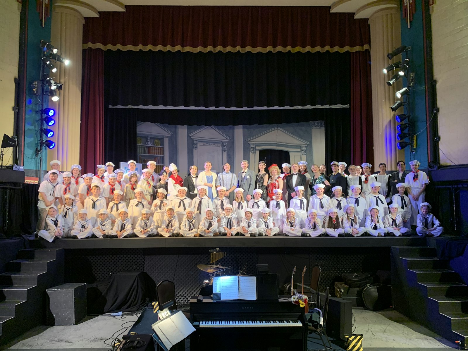 The St. Mary Catholic Central High School cast of "The Bluff" is pictured on stage. (Photo courtesy of St. Mary Catholic Central High School)