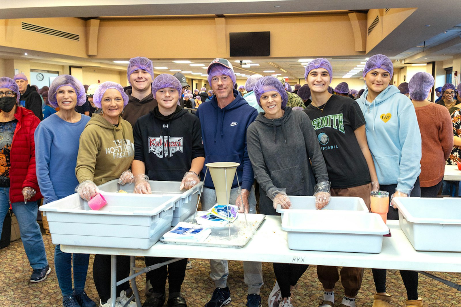 The annual packaging effort has taken place for several years, with meals benefiting victims of disasters and families wherever they are needed. In total, the project has sent nearly 500,000 meals, with the parish eying a goal of 1 million meals in the years to come.