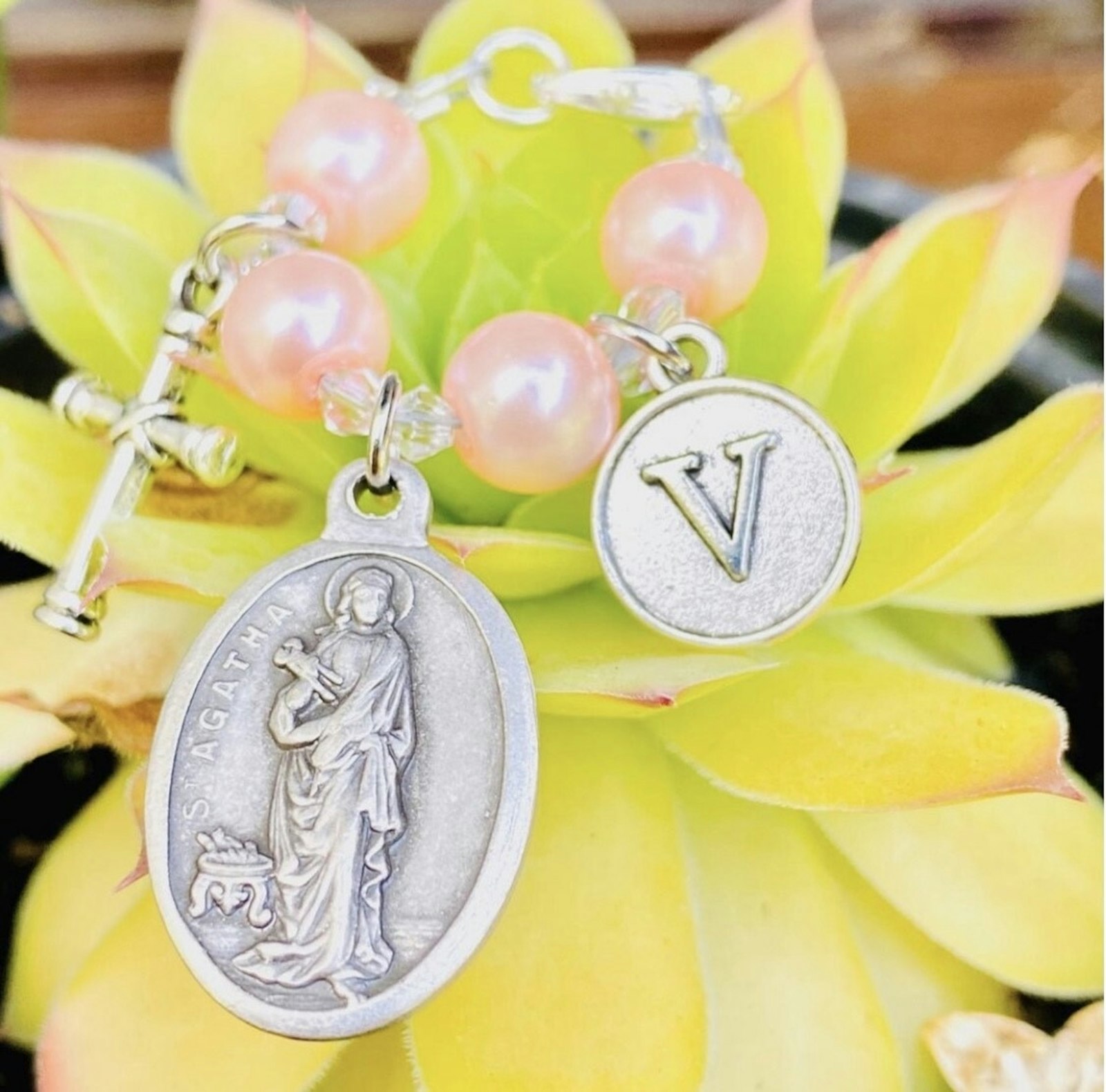 In addition to standard rosaries, the sisters offer stethoscope ID tags, which became popular during the height of the coronavirus pandemic.