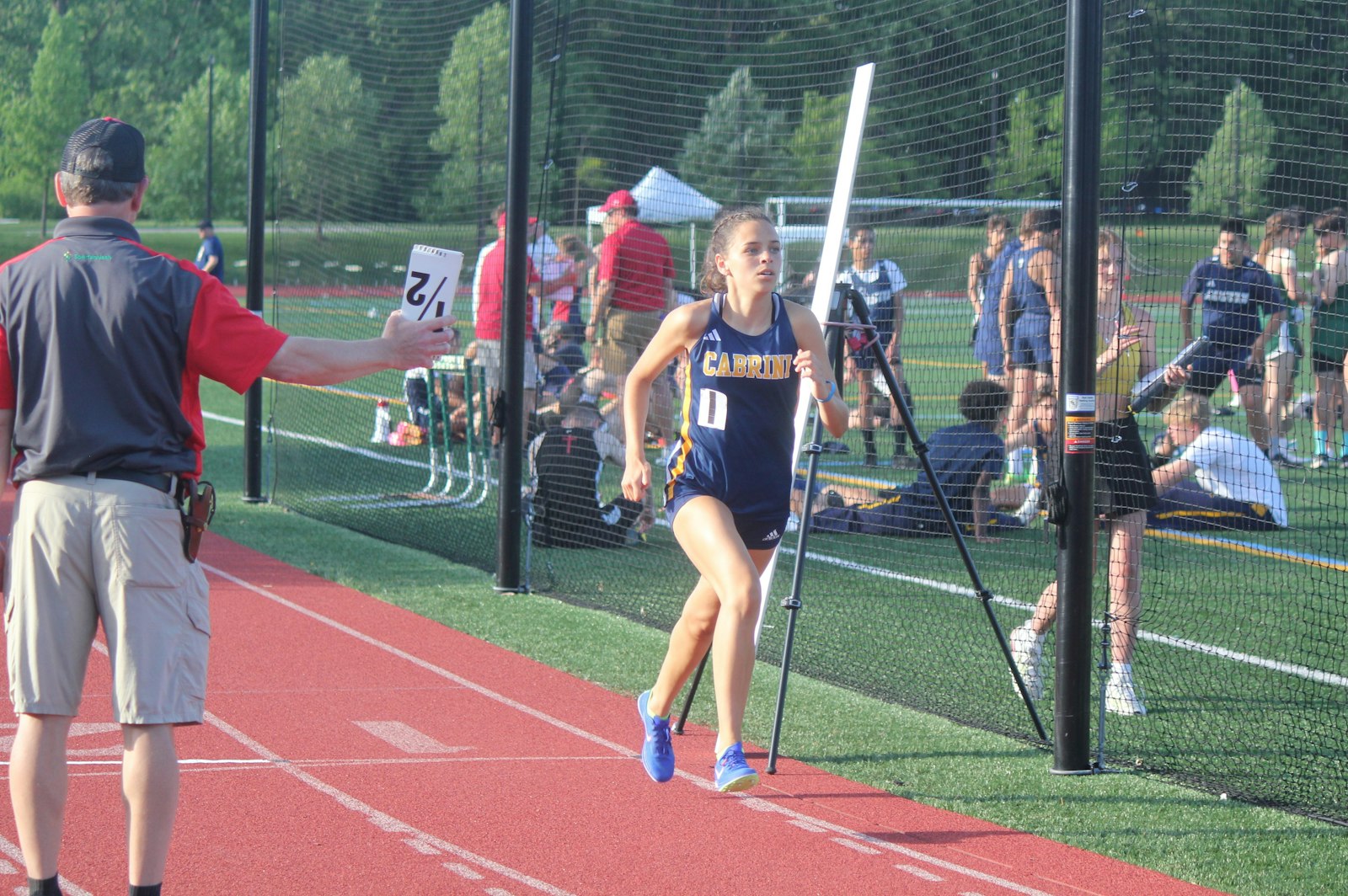 Allen Park Cabrini senior Ava Teed attained all-state status in both the 1600- and 3200-meter runs for the fourth season in a row, finishing third and second in those races, respectively. (Wright Wilson | Special to Detroit Catholic)