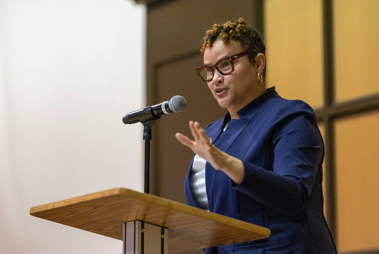 Angela L. Swain, Ph.D., director of the Office of Human Dignity and Solidarity for the Archdiocese of Chicago, delivers the keynote address during the 2023 Black Catholic Women's Conference at Sacred Heart Major Seminary.
