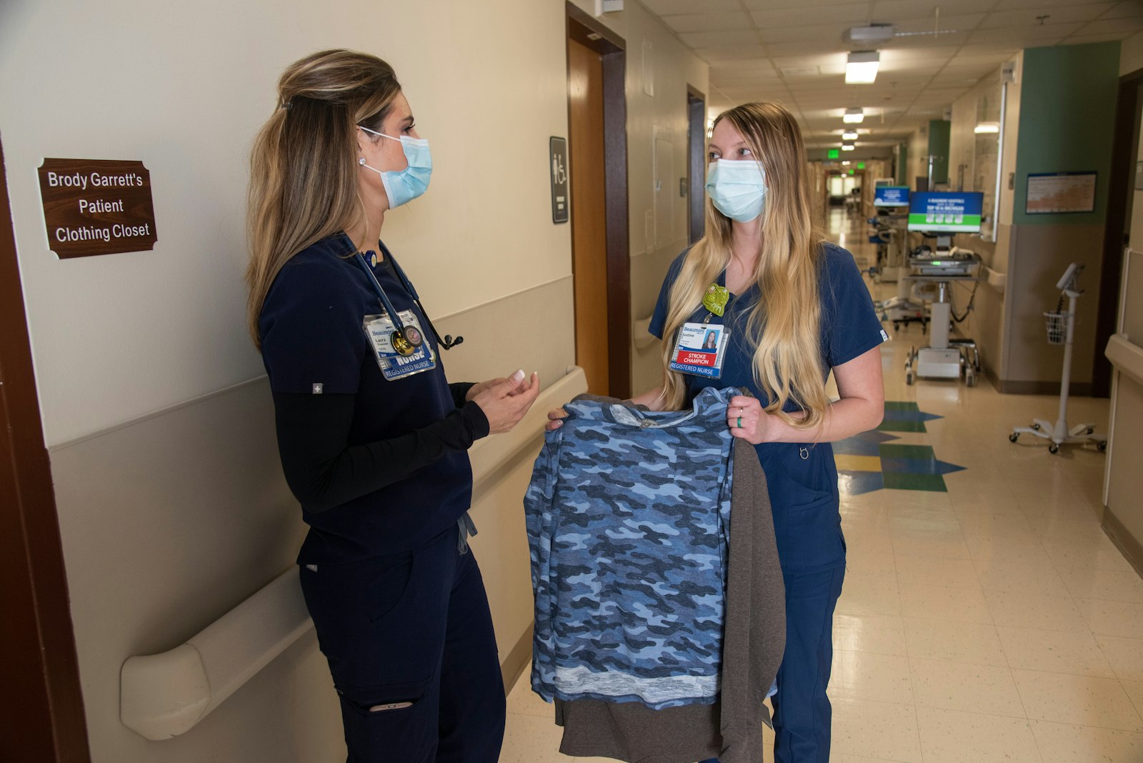 Thomson said the clothing closet initiative has been a morale boost to stressed hospital staff members as COVID-19 cases rise. "We needed some spark of something positive," Thomson said. "It reminds us why we're in this field."