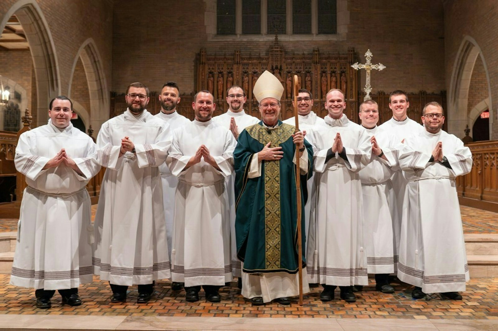 Once seminaristas de tercer año fueron instituidos en el ministerio de acólito, mientras avanzan en su formación hacia el sacerdocio.