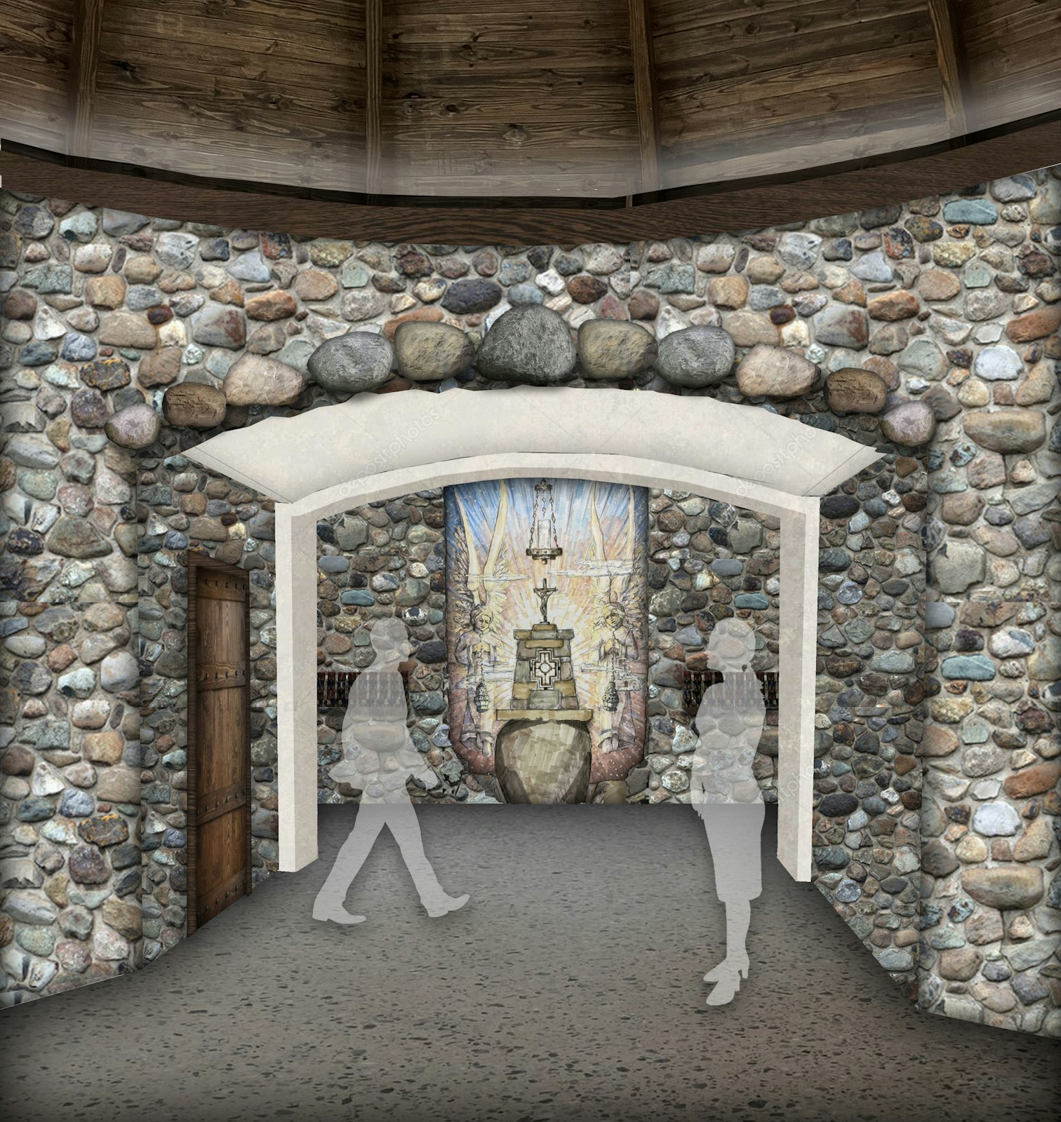 A rendering of the new altar inside the planned adoration chapel at St. Thomas Chaldean Catholic Church in West Bloomfield.