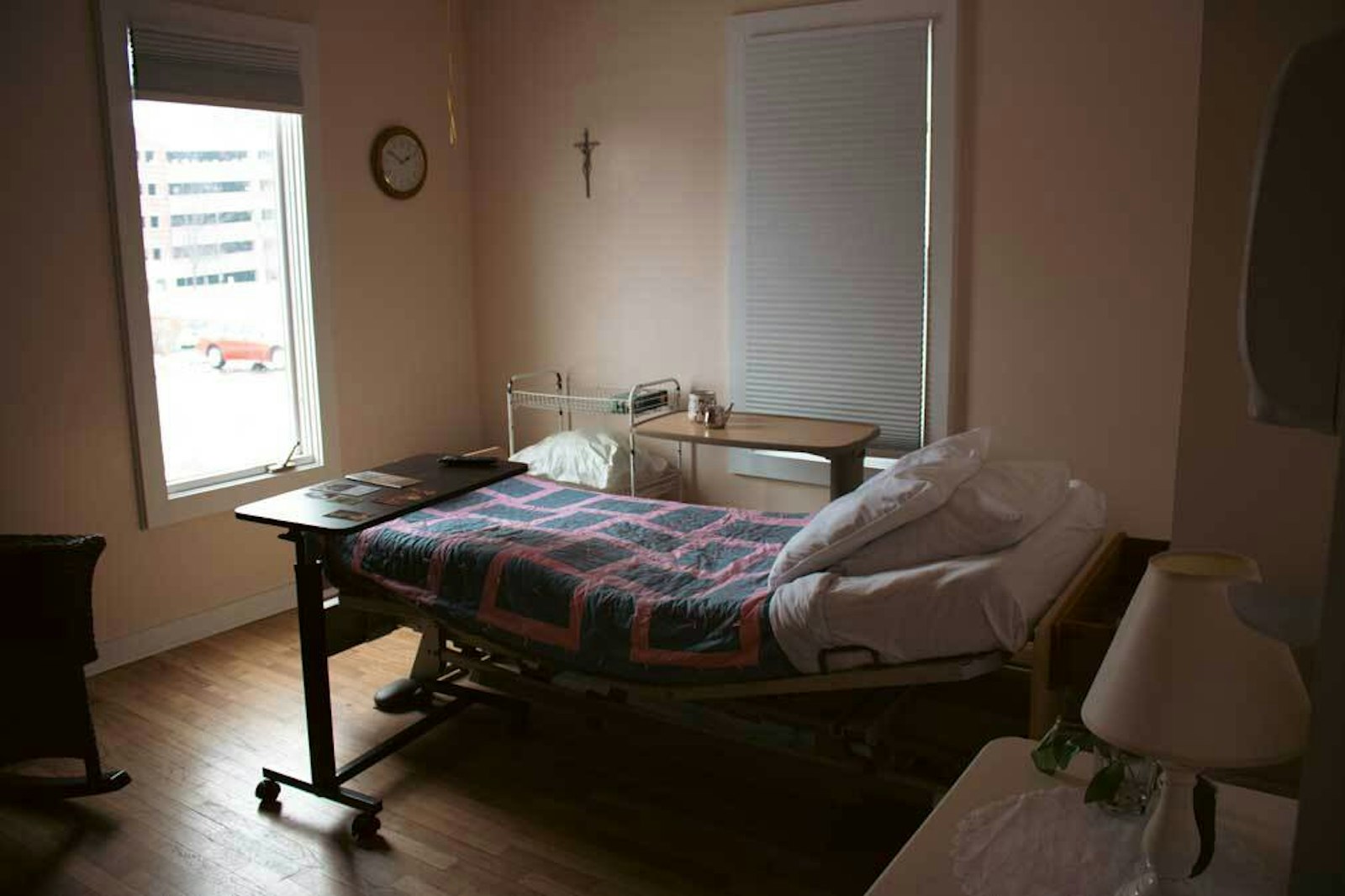 One of the guest bedrooms at Mother Teresa House, a home-based hospice ministry in Lansing that provides around-the-clock care for the terminally ill at no charge to them or their families.