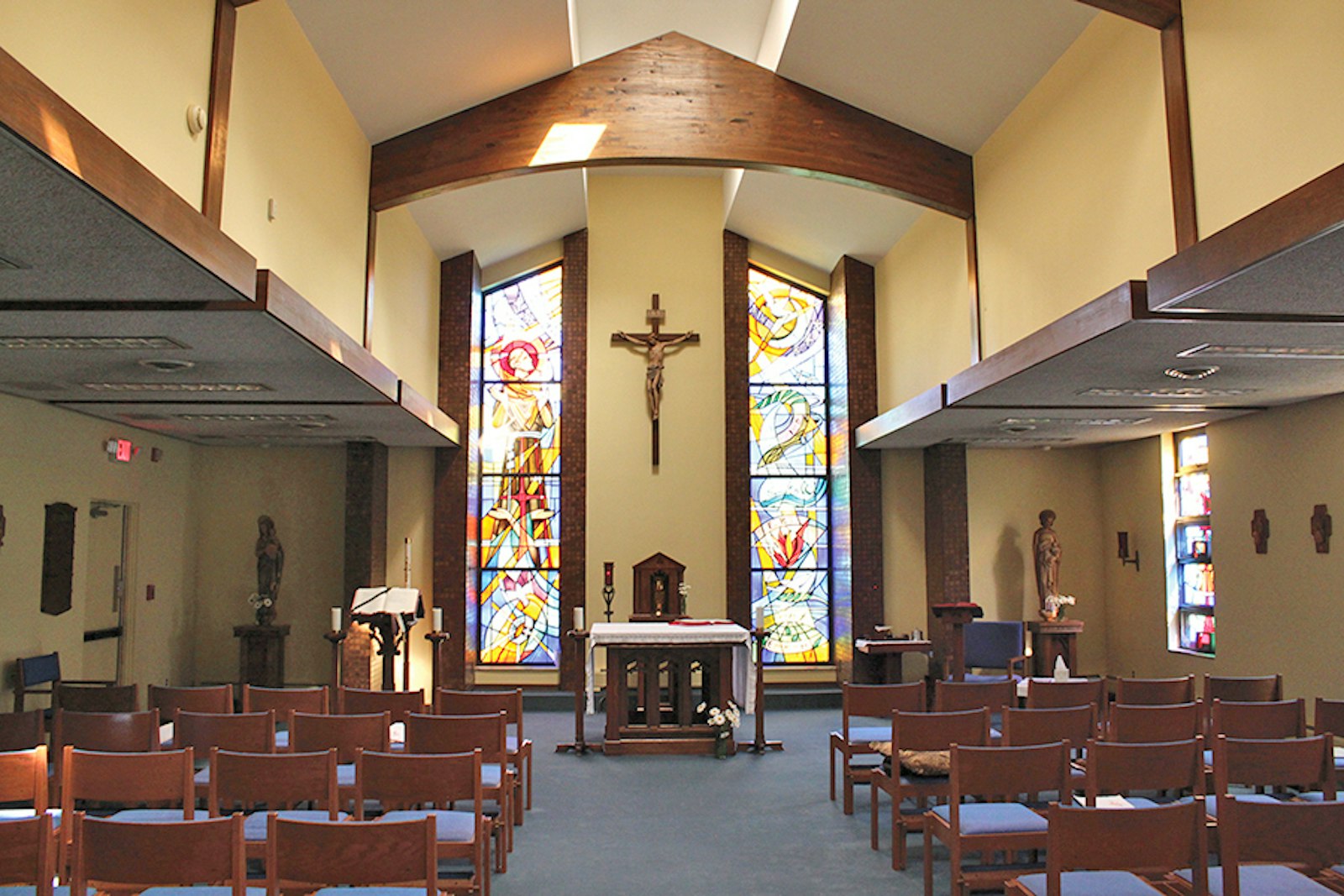 The new headquarters includes a 60-seat chapel, along with a social hall, offices, priest residences and ministry center.