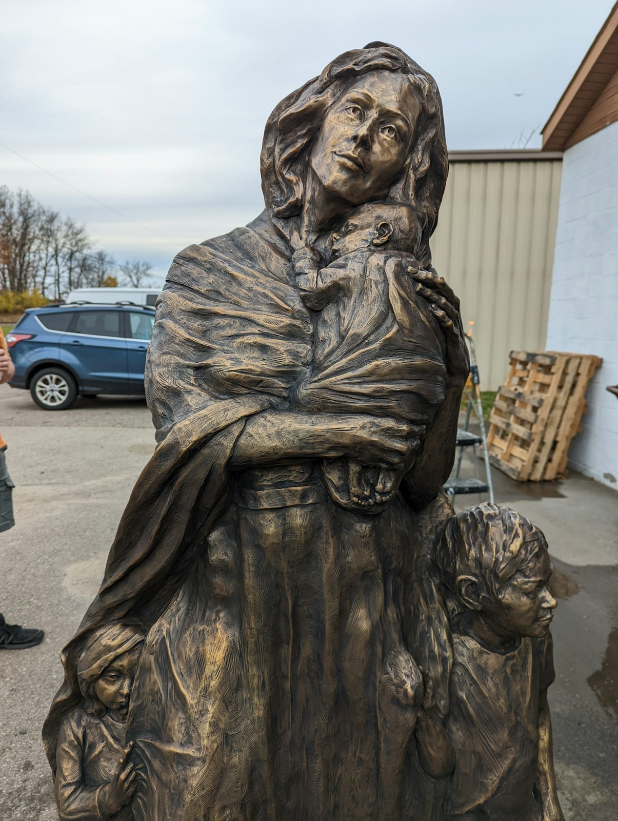 The statue will be installed in the bell tower garden behind the parish, near the entrance to the church from the parking lot. (Courtesy of Mary Dudek)