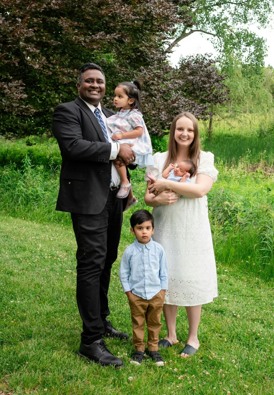 Marcus Peter is pictured with his wife, Stephanie, and three children. Peter says his family has provided invaluable support and feedback on the new program, adding his role as a husband and father informs much of the show's content. (Courtesy of Marcus Peter)