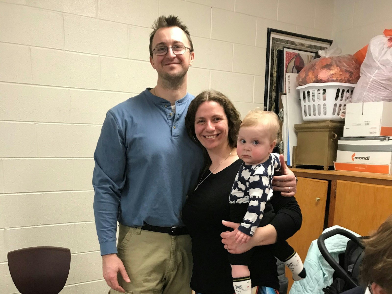 Everest Collegiate teacher Maria Masalskis-Hardie, pictured with her husband and son, said it was edifying to see students standing up for the cause of life and growing to become leaders in the pro-life movement.