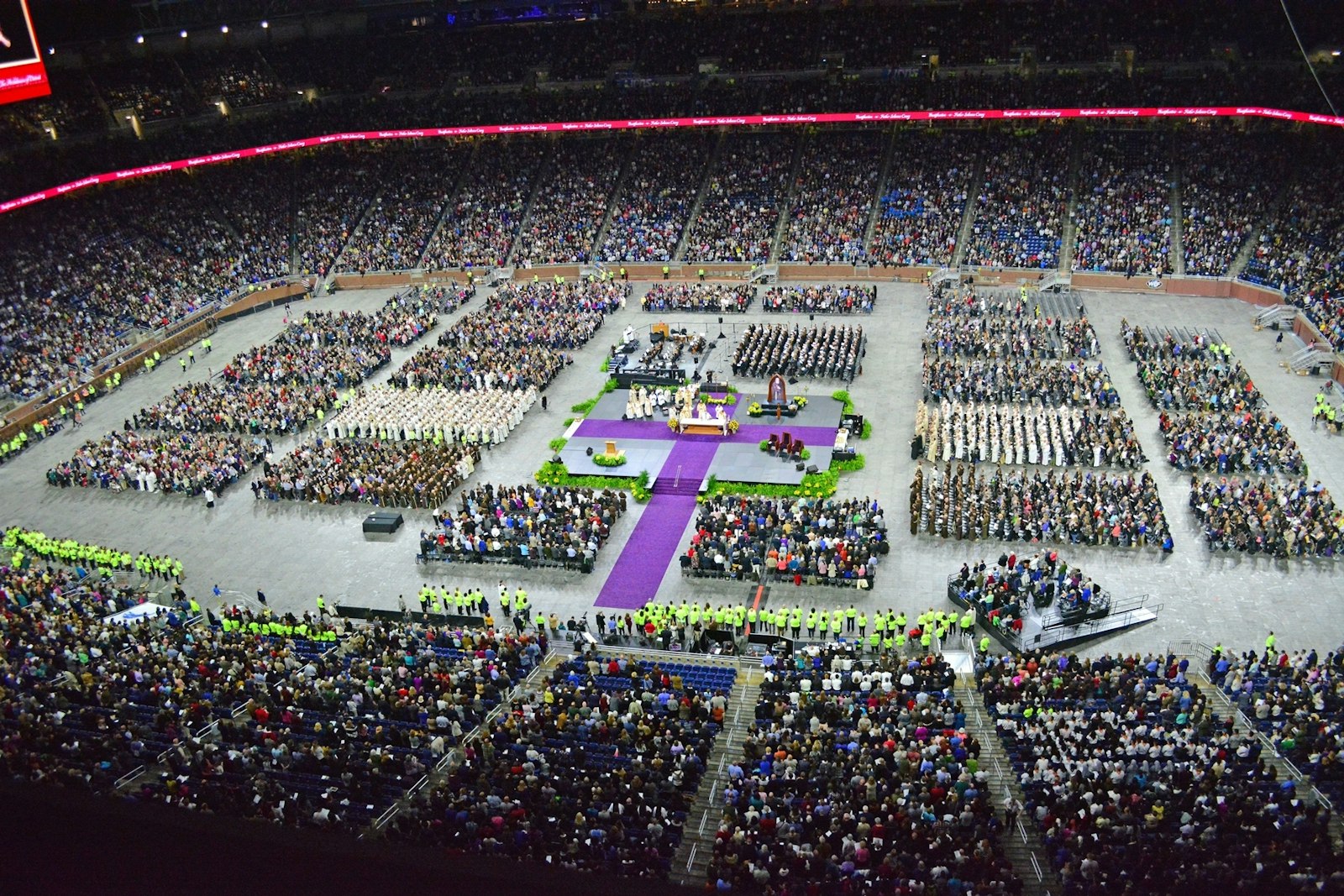 Blessed Solanus Casey's beatification Mass on Nov. 18, 2017, drew tens of thousands of Catholics from across southeast Michigan and beyond, gathered to witness the historic elevation of Detroit's "porter of St. Bonaventure," a humble doorman known for his wise counsel and healing ministry. (Michael Stechschulte | The Michigan Catholic)