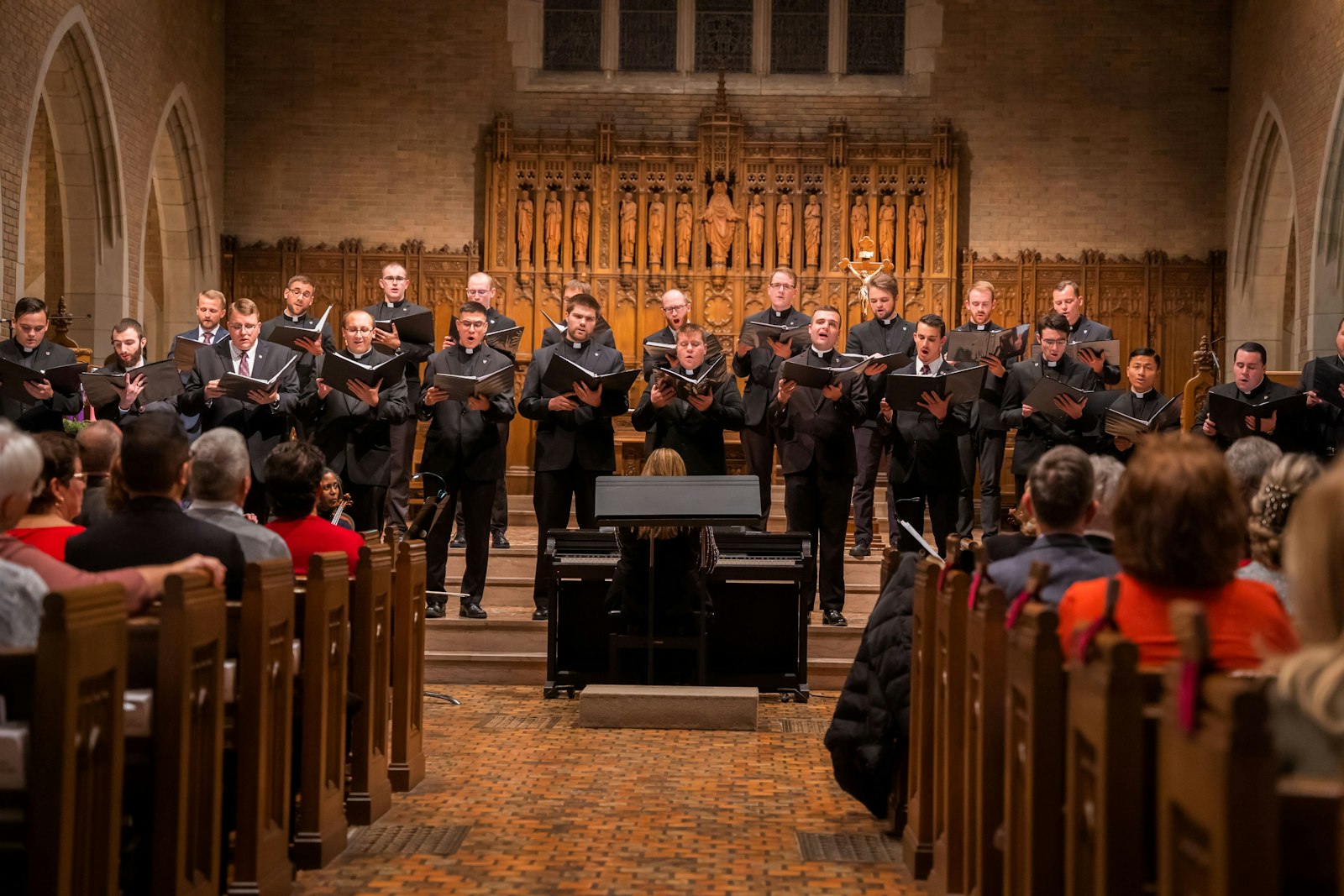 Seminarians perform their annual Christmas concert at Sacred Heart Major Seminary in Detroit in 2022. (Valaurian Waller | Detroit Catholic)