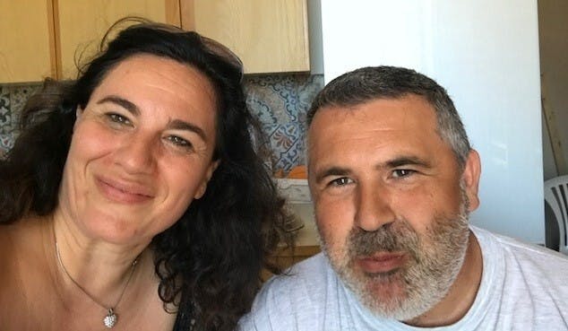Maria-Pia Palazzolo, of Washington Township, is pictured with her brother, Giovanni Bartolotta. After a horrific motorcycle accident in 2003, Bartolotta saw a vision of Blessed Maria of Jesus, which he credits with saving his life. (Courtesy photo)