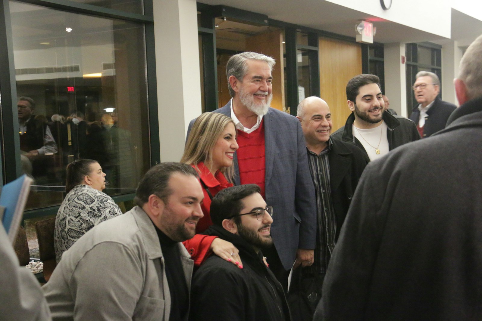 Dr. Scott Hahn gathers with fans and admirers after his Lenten retreat at St. Kieran Parish in Shelby Township. The Lenten retreat was part of an effort by the parish to bring in more Catholic speakers to explain the faith, St. Kieran pastor, Fr. Joseph Mallia said.