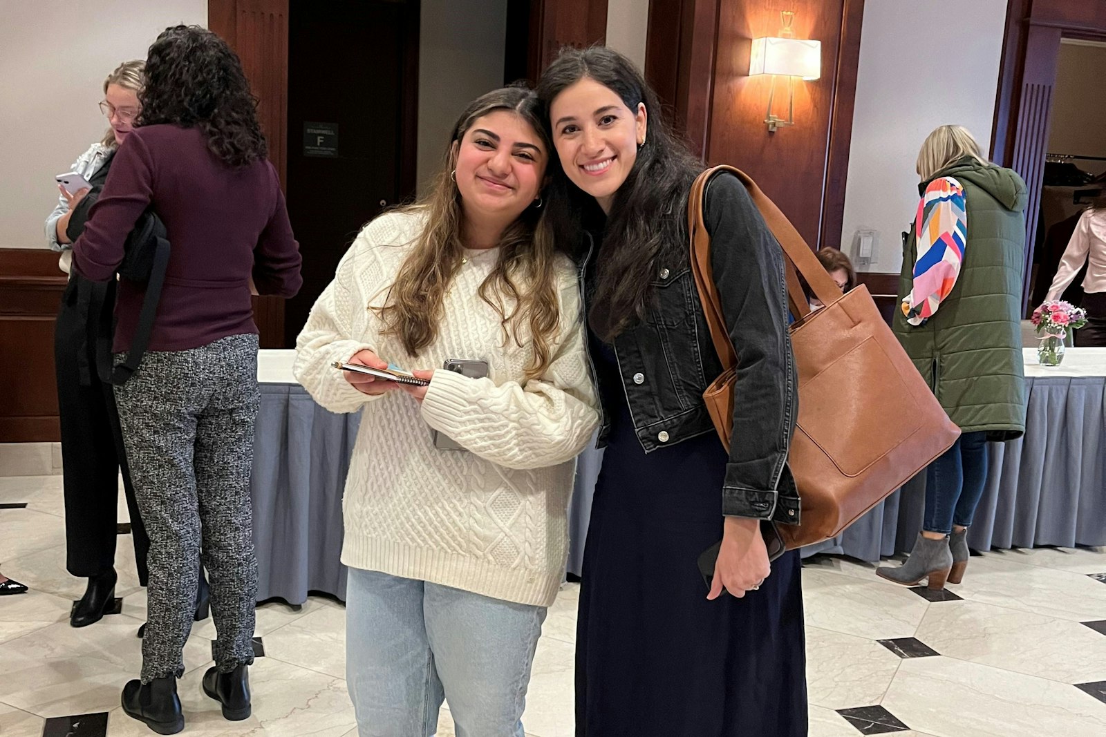Manuella Simon brought her 16-year-old cousin Jenna Koumayah. Manuella has been to other “She Is … Made for More” events and wanted to bring her cousin to this event. “It’s nice to be with other Catholic women.”