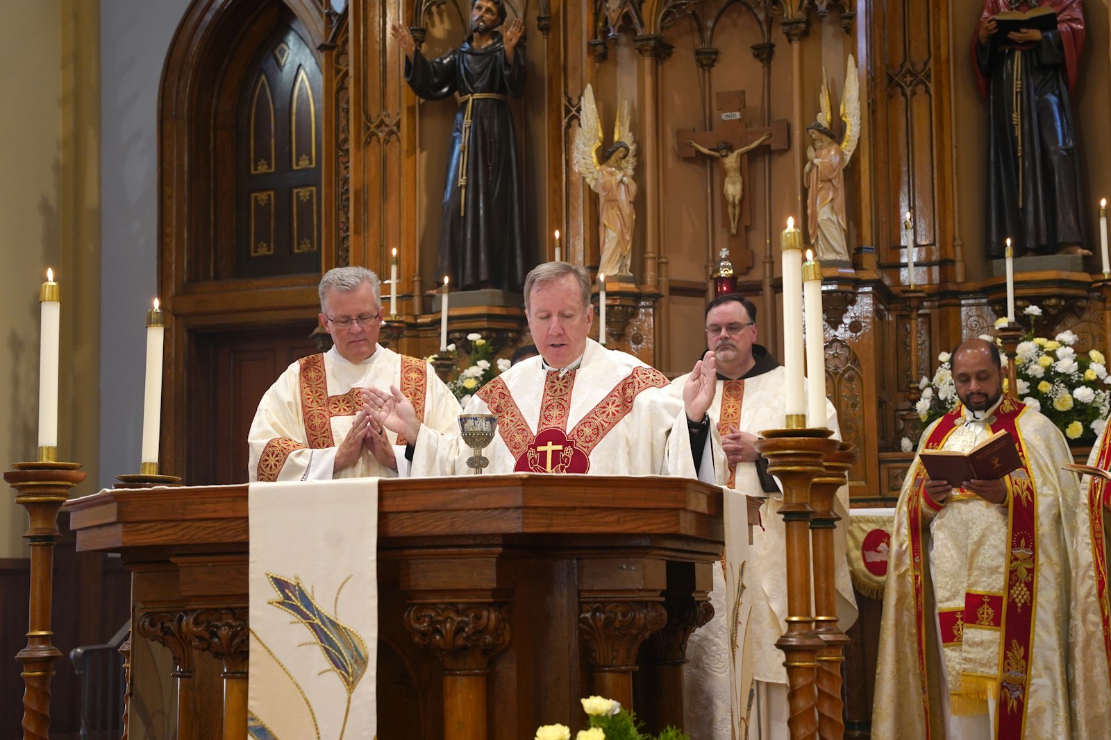 Bishop Robert McClory of Gary, Ind., a Detroit native whose parents met at St. Bonaventure Monastery, celebrated Mass for the feast of Blessed Solanus Casey on July 30. Blessed Solanus was an example of intertwining the spiritual and corporal works of mercy, Bishop McClory said.