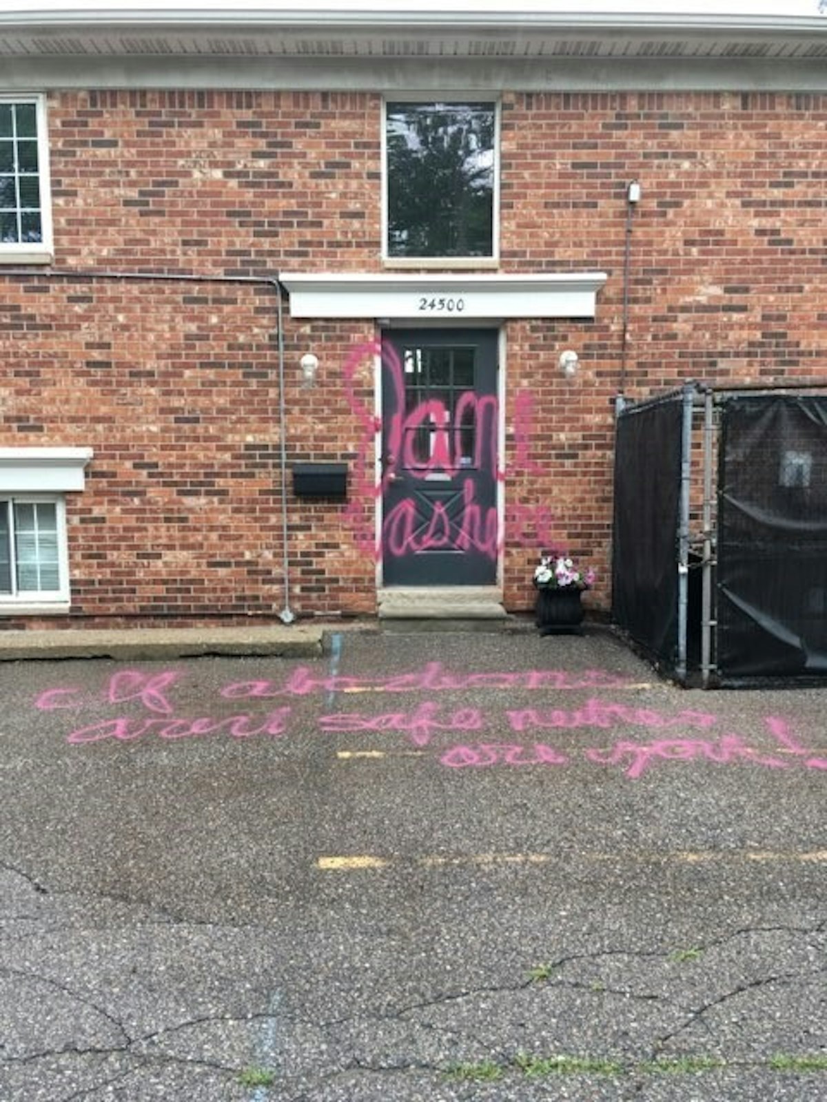 The Southfield-based pregnancy center was also attacked in June, when vandals left a similar message, said Jake McGrath, chairman of the center's board of directors.