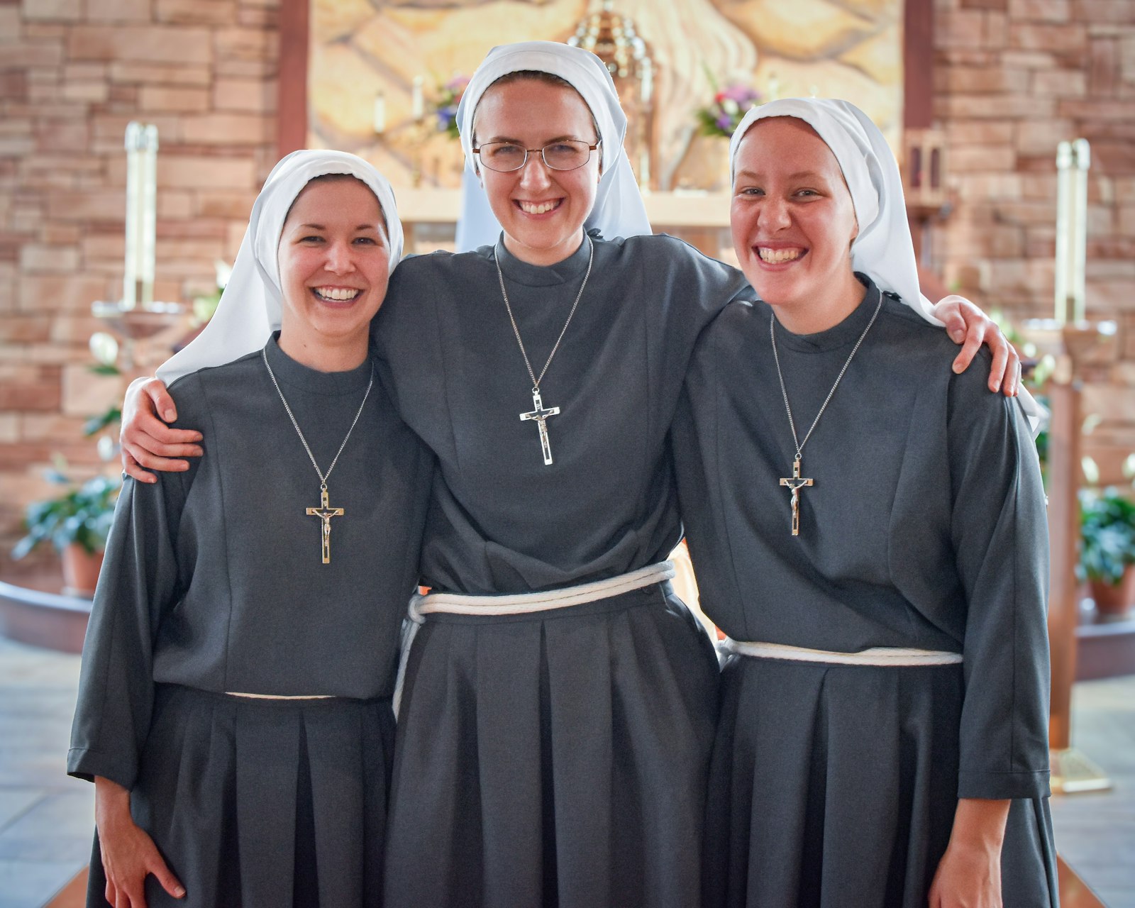 Sr. Solana Wegienka, TOR, right, entered the Franciscan Sisters T.O.R. in Toronto, Ohio, in 2021 and made her first profession of vows on June 4, 2024.