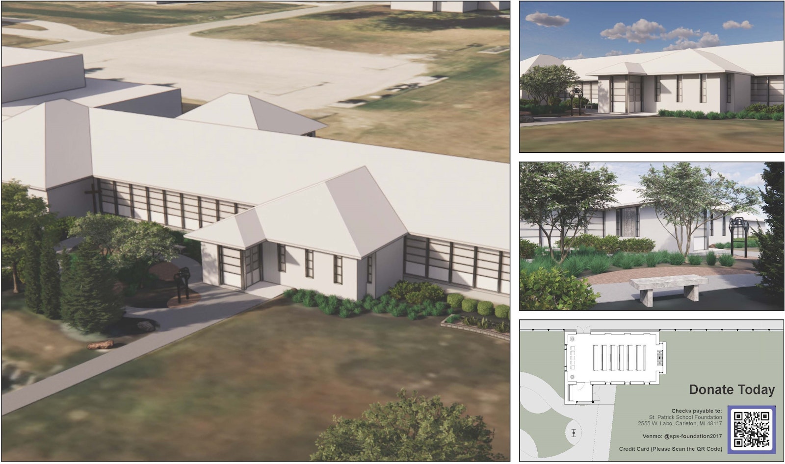 Artists' renderings show what the future adoration chapel at St. Patrick School in Carleton will look like. Once completed, the chapel will be available for students and faculty at the school, as well as anyone within the Three Rivers Family of Parishes. (Courtesy of St. Patrick School)