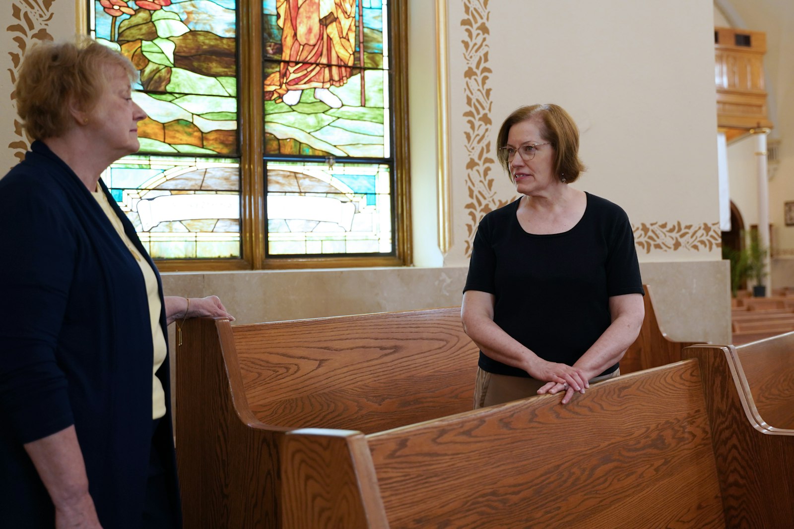 Smith speaks with Patricia Misiuk, receptionist at St. Augustine, who received a phone call from St. Pierre that he had the long-lost station at the Our Lady of Fatima Shrine in Riverview. St. Pierre got the station from a religious items collector, but no one is quite sure where the collector got the original station.