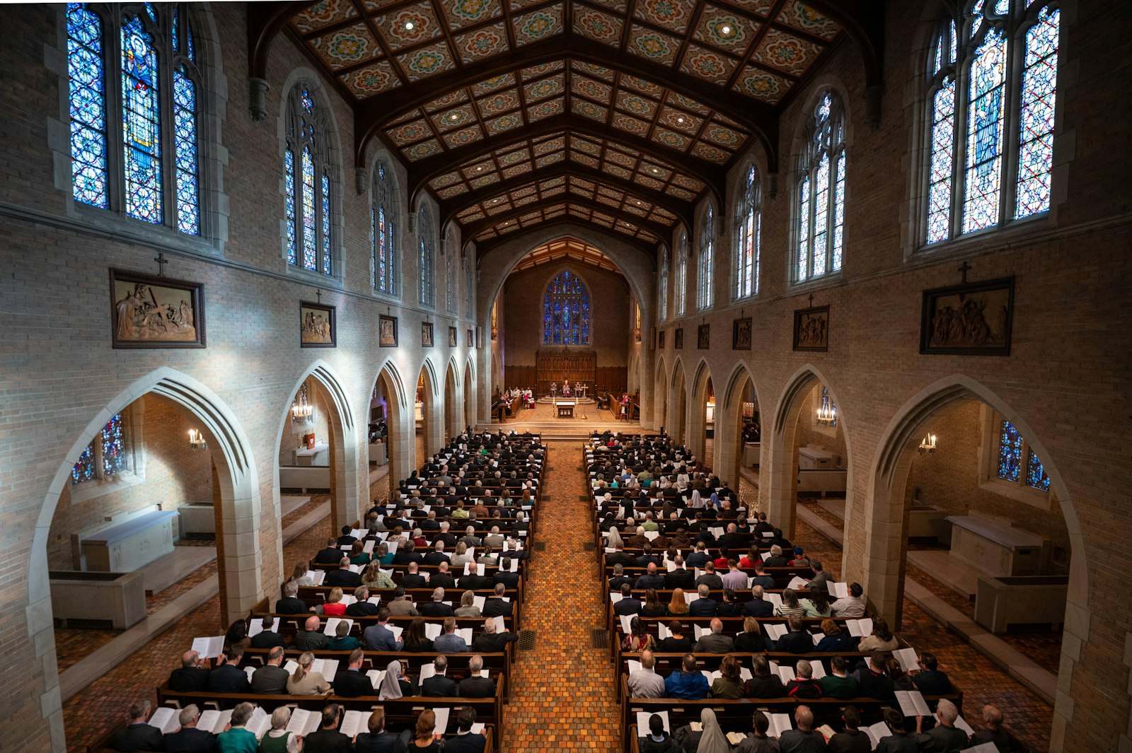 Archbishop-designate Weisenburger's response to the Church in Detroit's request to "see Jesus" is to offer them, as his motto says, the "Lamb of God," who feeds his people in both word and sacrament, Archbishop Vigneron said. (Tim Fuller | Special to Detroit Catholic)