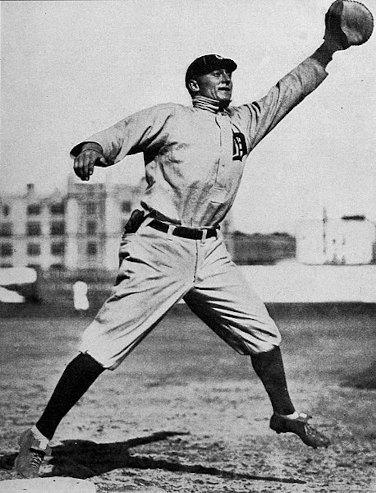 Detroit Tigers legend Ty Cobb is pictured in 1911. Not one to keep his cool, Cobb launched himself into the stands to attack a fan who insulted him in 1912, resulting in a league suspension and sparking his teammates to strike in protest.
