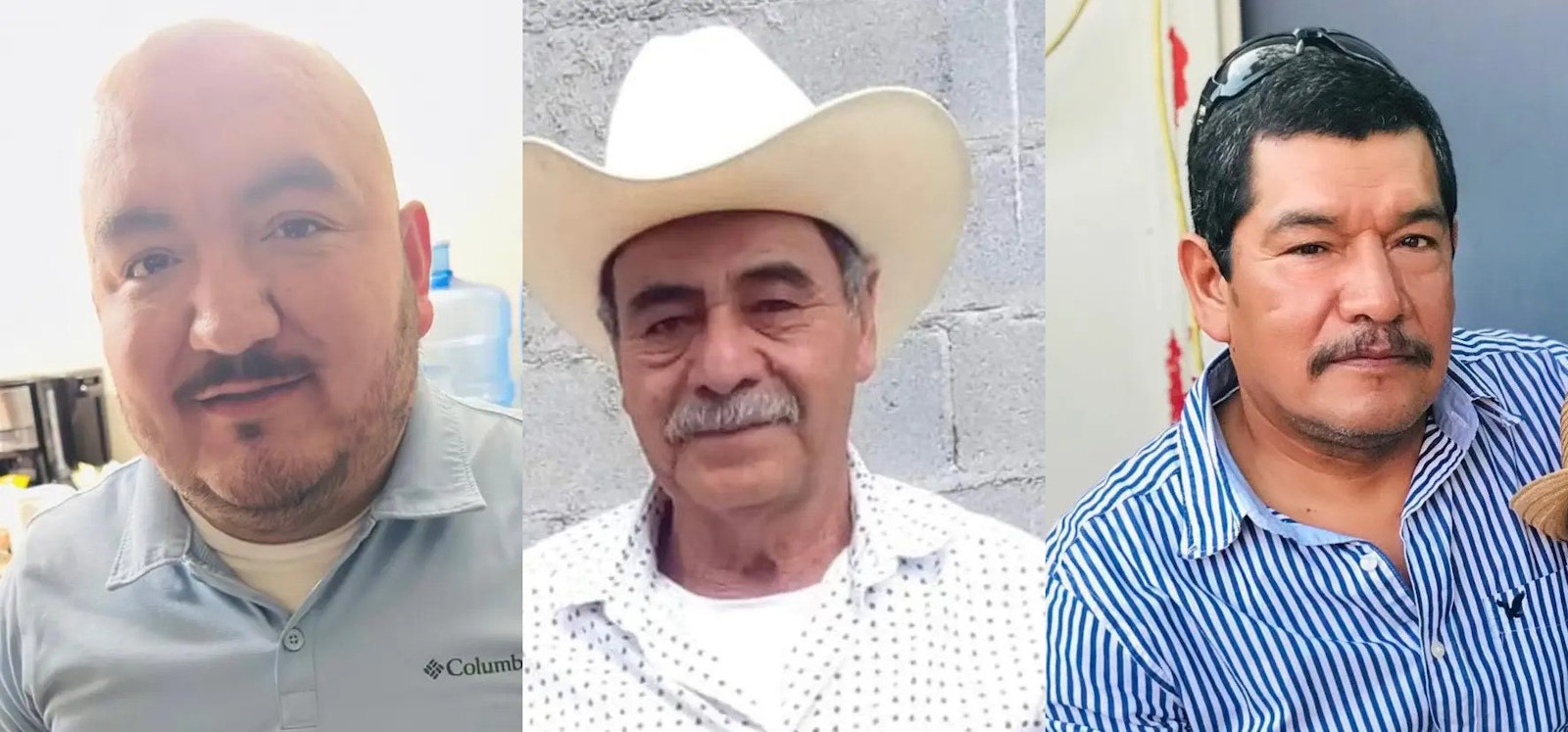 De izquierda a derecha, Suriel Galván-Argüello, de 34 años, Antonio Martínez-Saldívar, de 71 años, y Celerino Galván-Martínez, de 54 años, murieron el 28 de julio cuando su vehículo fue atropellado por un conductor que iba en sentido contrario en la Interestatal 75. (Fotos cortesía)