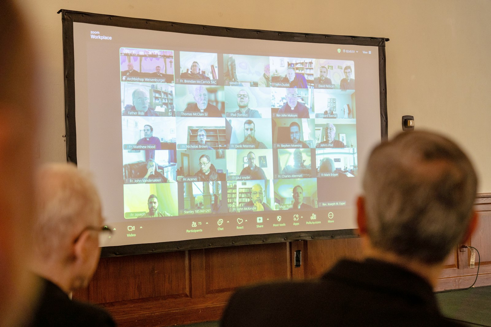 After the press conference, Archbishop-elect Weisenburger spoke with priests of the Archdiocese of Detroit via Zoom.