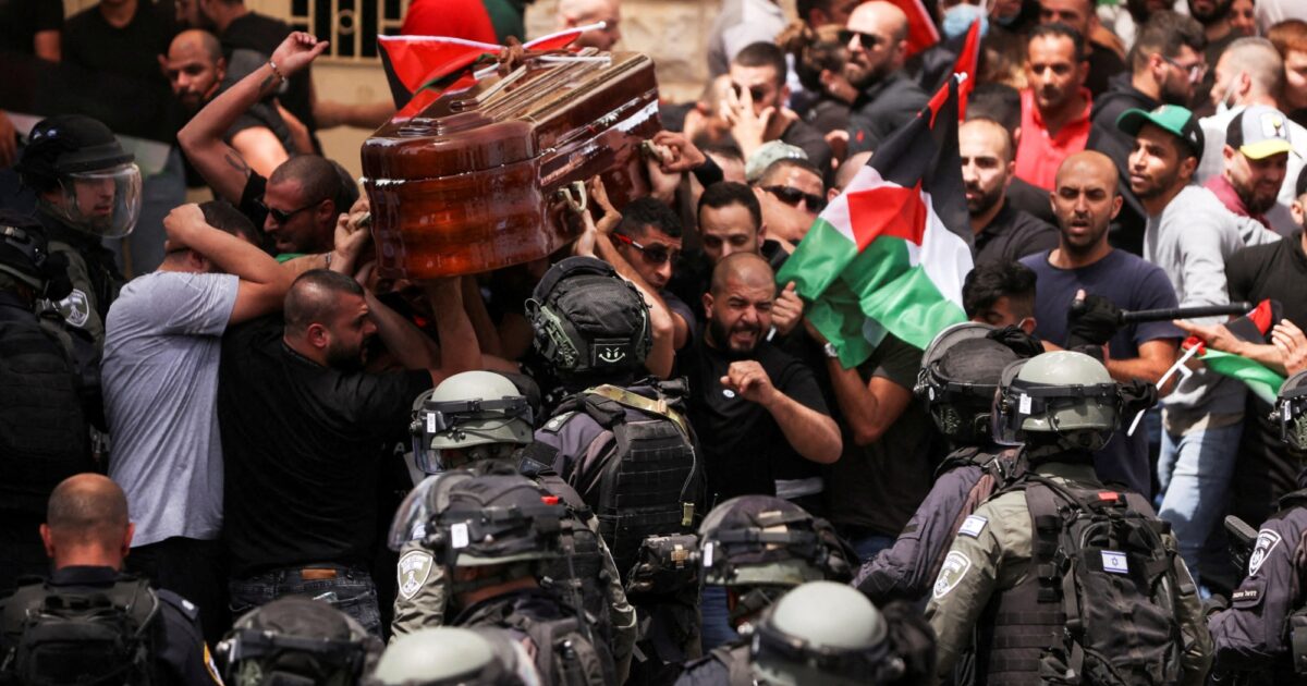 Israeli Police Attack Pallbearers At Palestinian Journalist's Funeral ...