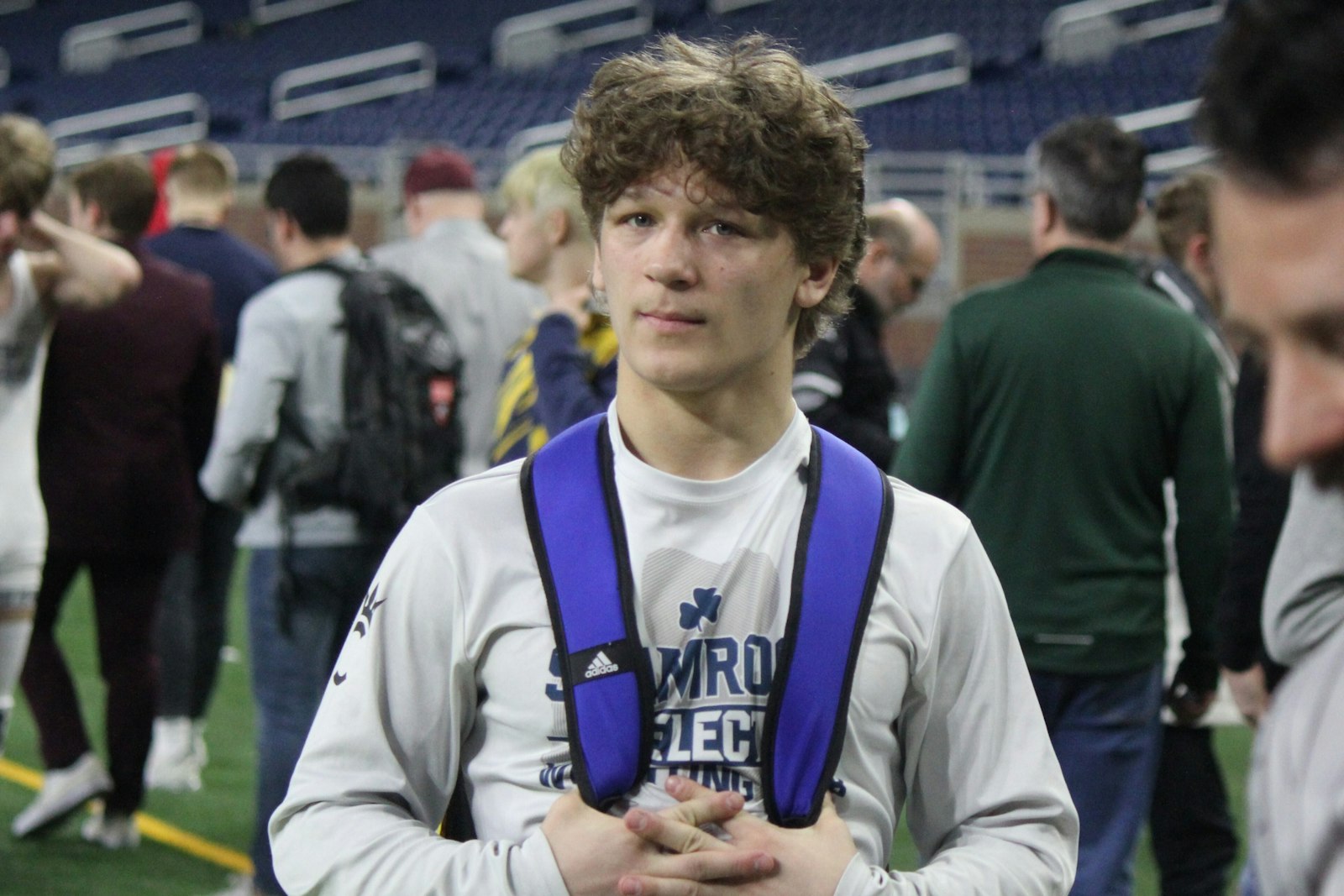 University of Michigan commit Dylan Gilcher capped an undefeated season by becoming the 32nd wrestler in state history to win a state championship in each of his four seasons. Gilcher won the 150-pound match with a 20-4 technical fall over Brighton’s Travis Richardson.