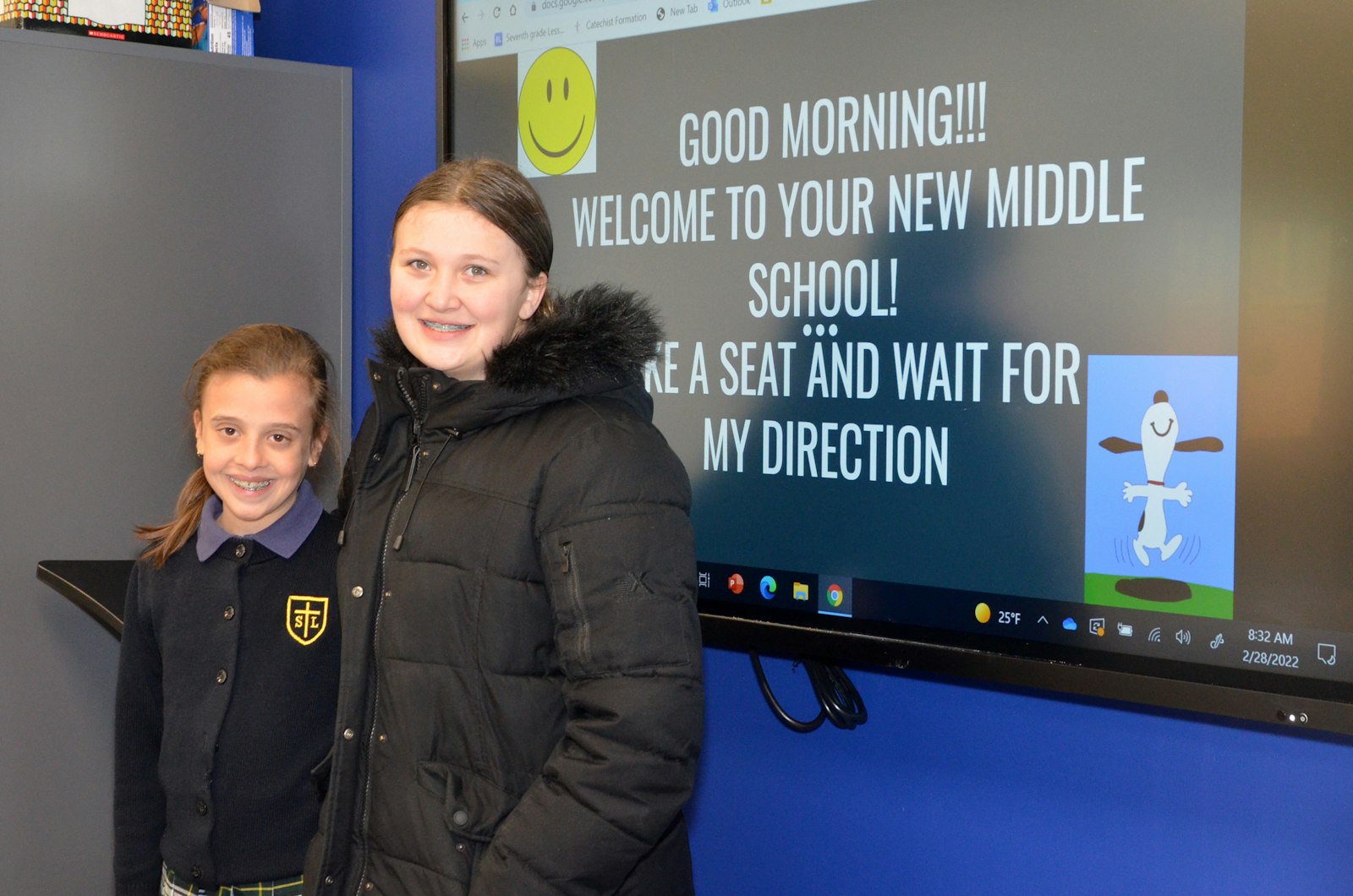 The new building has seven classrooms, two science classrooms, a multipurpose cafeteria, and an office for its assistant principal, Brian Barker.