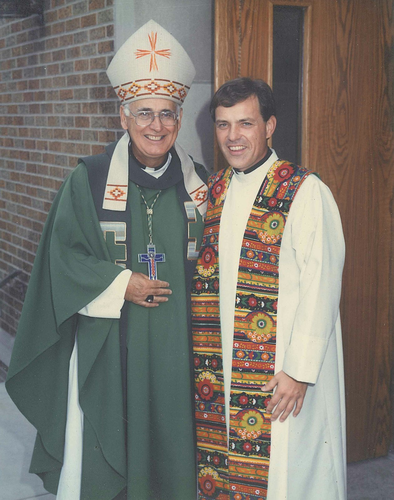 Fr. Donald Hanchon is pictured with Bishop Walter Schoenherr, then-rector of the cathedral and a mentor in Bishop Hanchon's young priesthood.