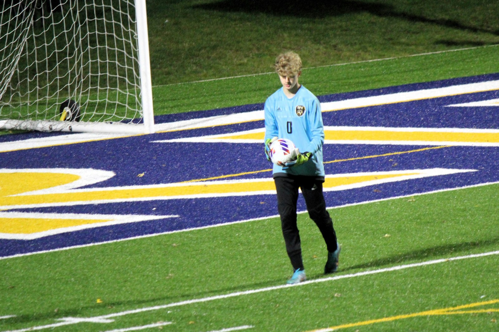 Goalkeeper Gregory Altman helped Bishop Foley win its second post-season contest via penalty kicks on Oct. 26, defeating University-Liggett, 1-0. Altman turned away three of five Liggett attempts. (Photo by Wright Wilson | Special to Detroit Catholic)