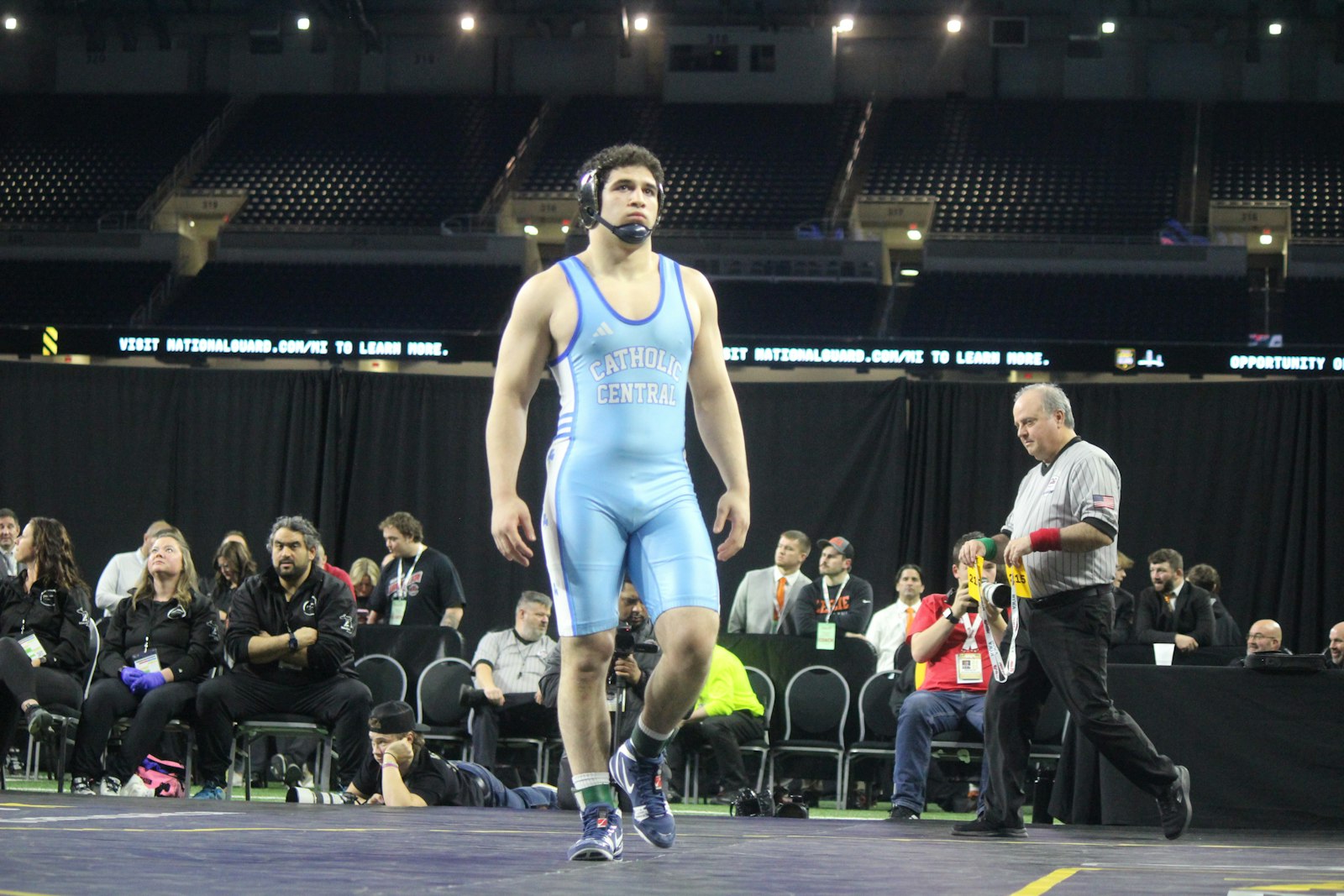 Detroit Catholic Central’s Connor Bercume has now won three individual wrestling titles to go with his three team titles. Bercume finished 45-0 this winter after decisioning Brighton’s Sean O’Keefe.