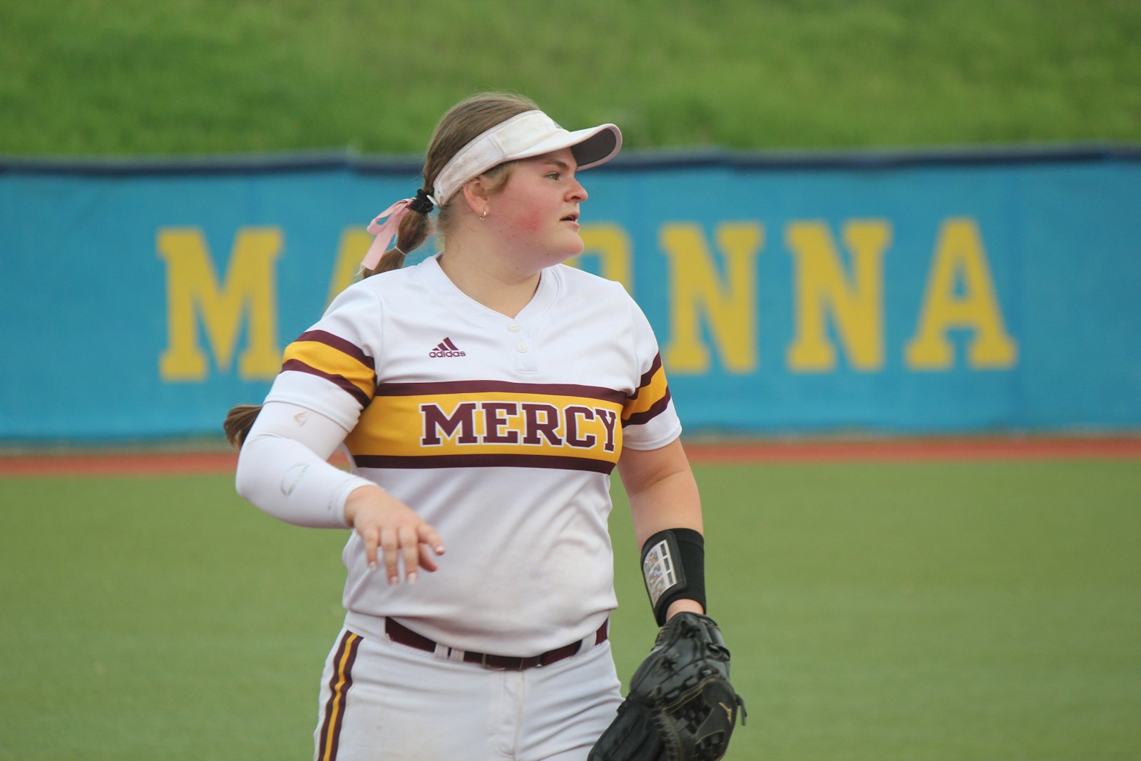 Meg Kowalyk had the game-changing hit, a two run homer to straightaway centerfield that gave Mercy an eight-run lead in the fifth inning.