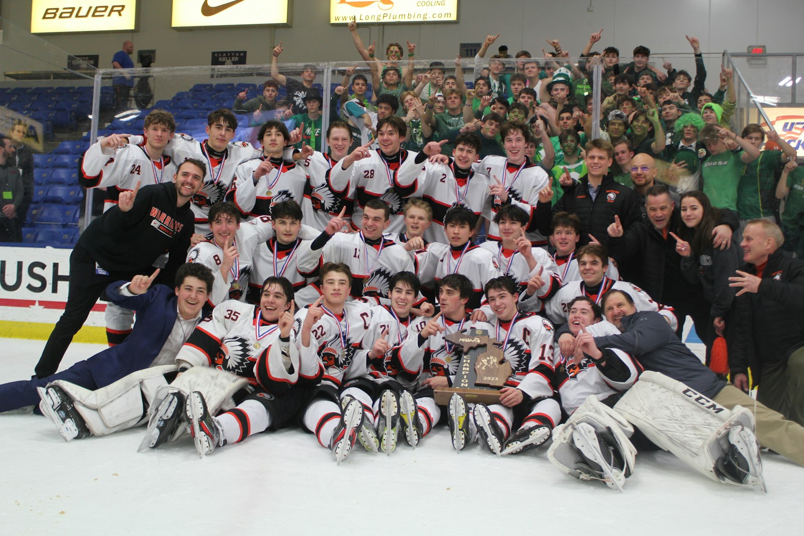 Brother Rice beat Byron Center for the second time in two years to win the MHSAA Division 2 state hockey championship.